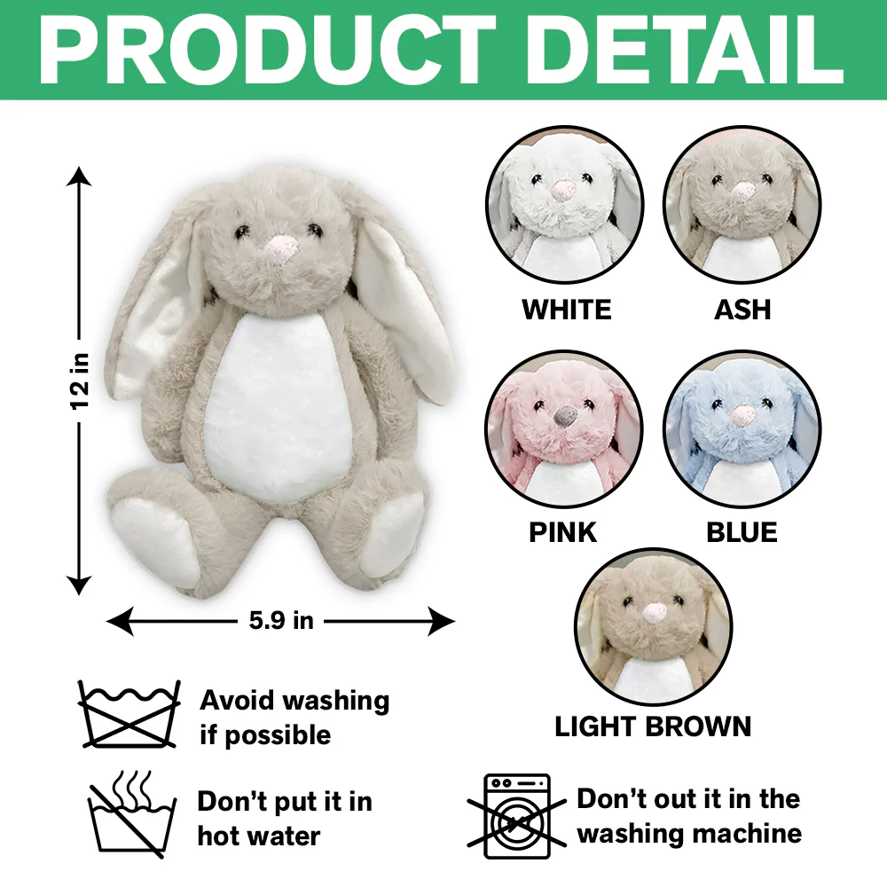 Custom Photo A Cuddle From Heaven Memorial Bunny Plush TH10 892483 - Image 6