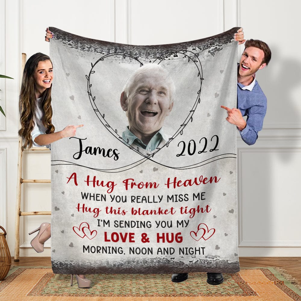 Custom Photo A Hug From Heaven Memorial Blanket N304 890255 - Image 4