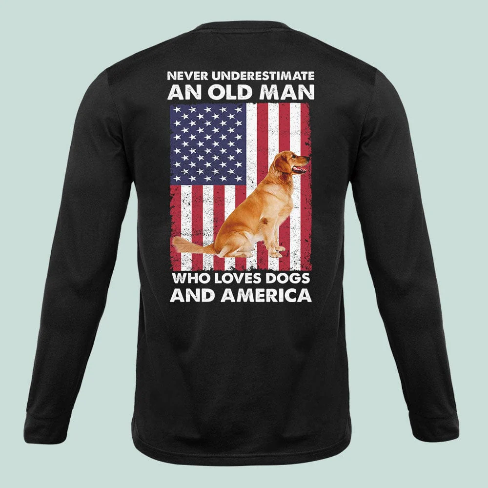 Custom Photo An Old Man Who Loves Dogs And America TA29 889443 - Image 2