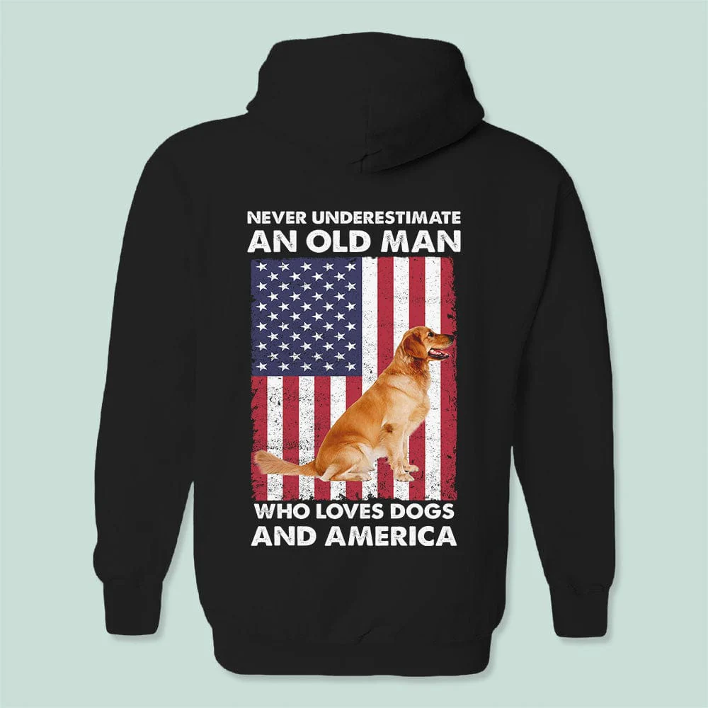 Custom Photo An Old Man Who Loves Dogs And America TA29 889443 - Image 3