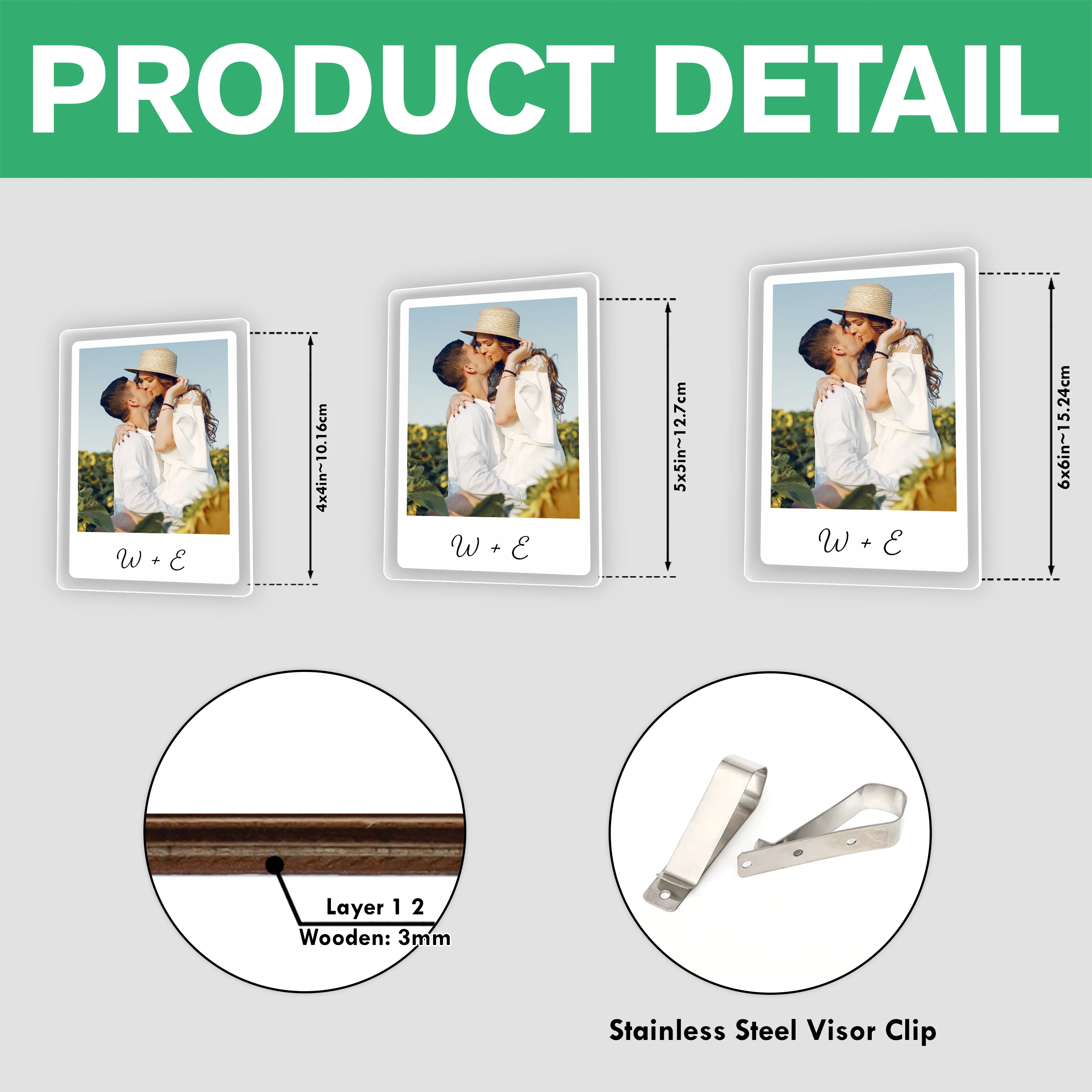 Custom Photo And Name Best Couple Valentine Gift Acrylic Car Visor TH10 898479 - Image 7