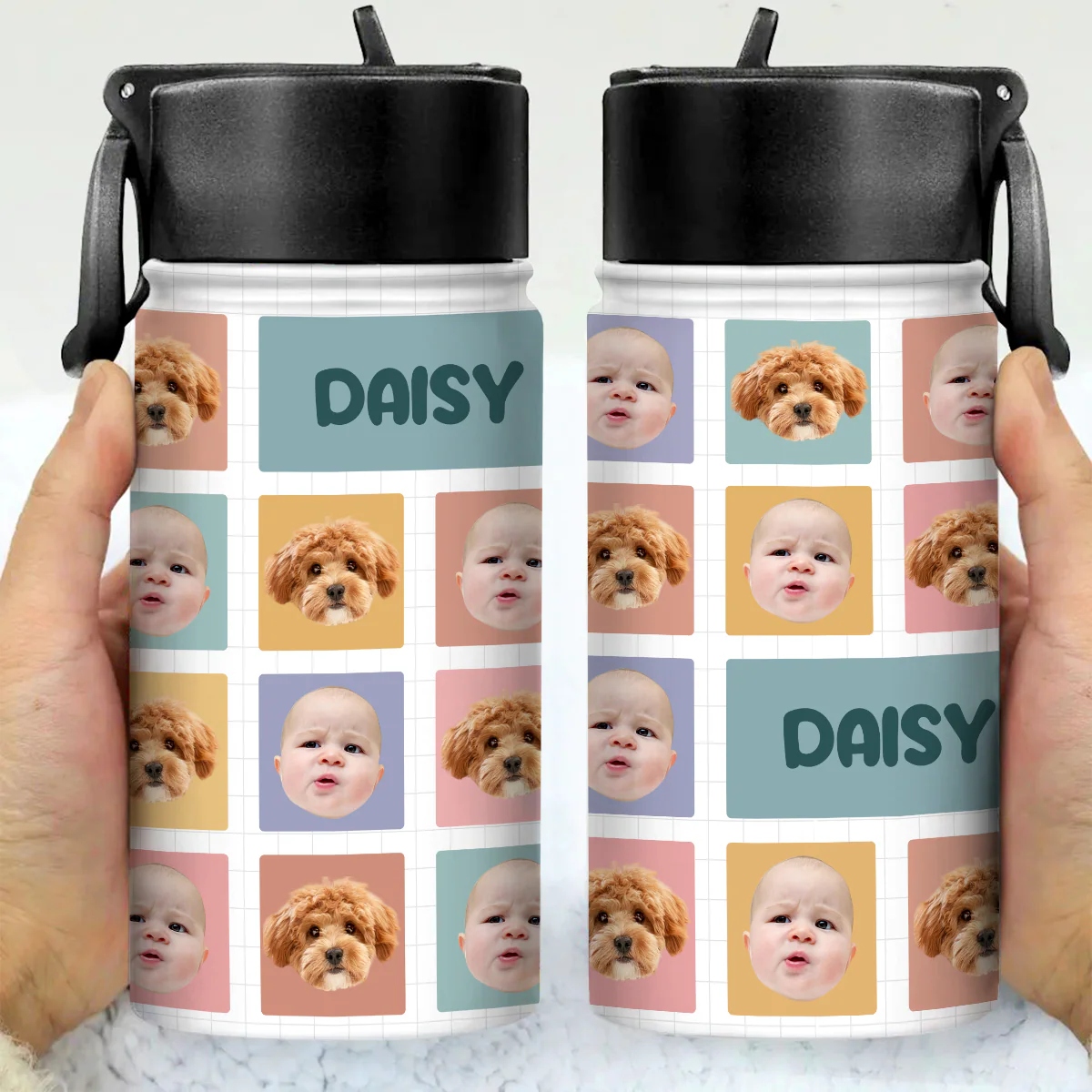 Custom Photo And Name For Kid Back To School Water Bottle TH10 894189 - Image 7