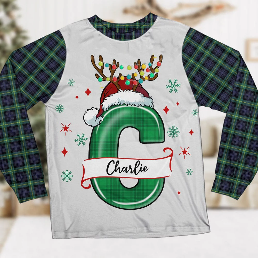 Custom Photo And Name With Flannel Design Christmas Sleepwear TH10 891511 - Image 3
