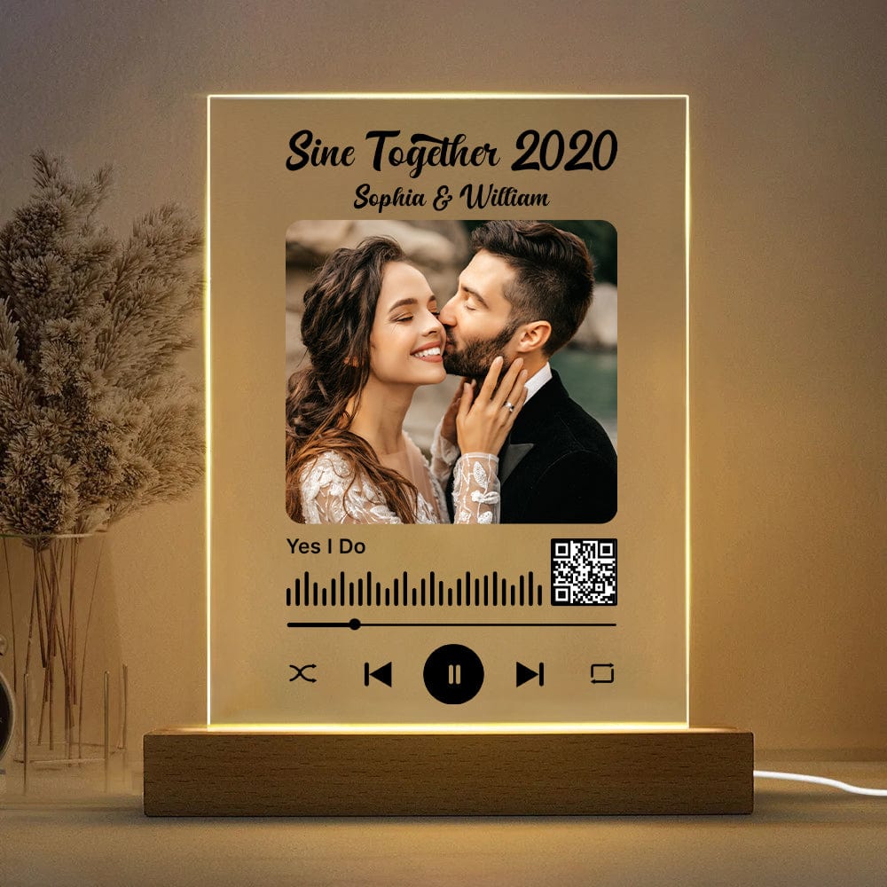 Custom Photo and QR Code With Your Favorite Song Valentine Acrylic Plaque DA199 890189 - Image 3