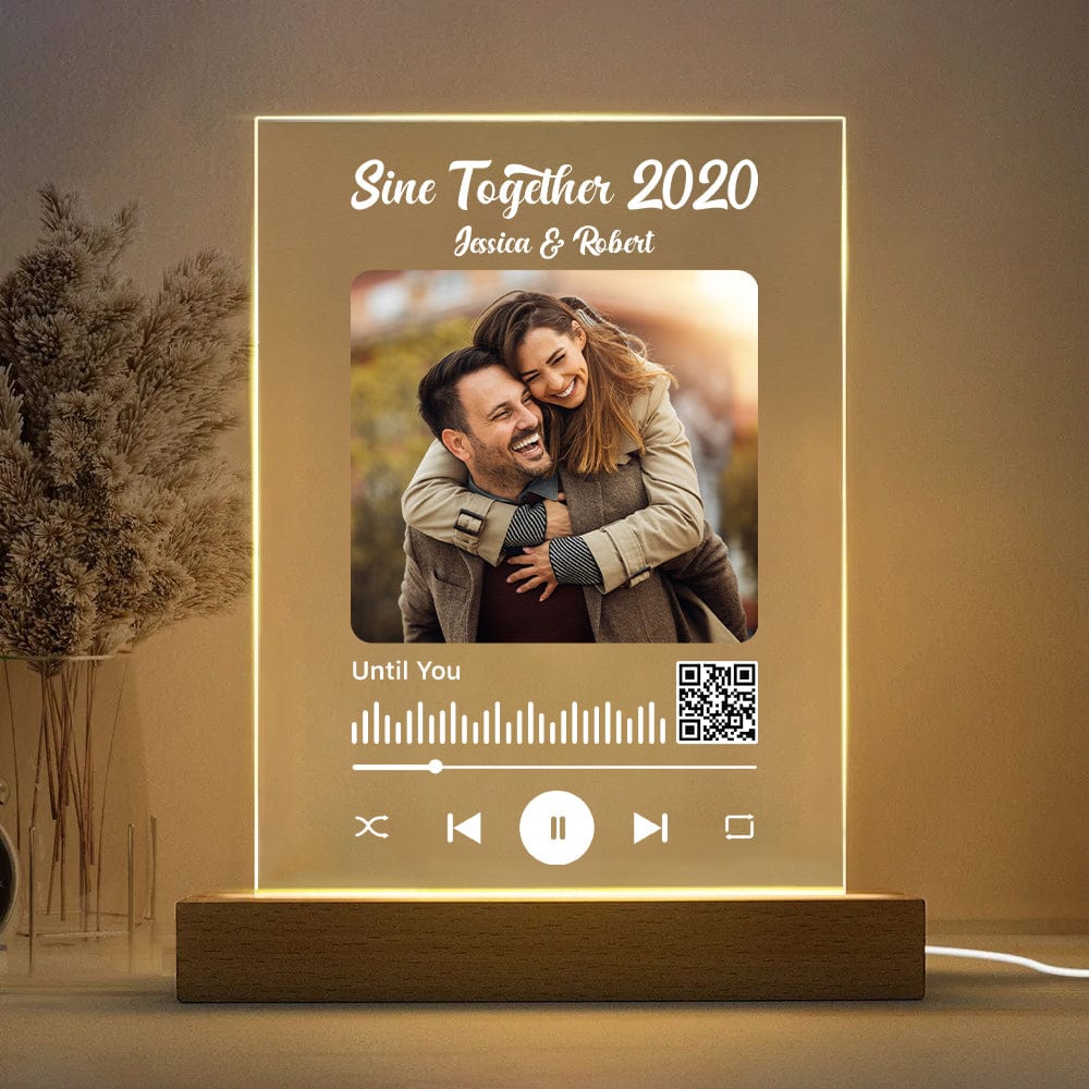 Custom Photo and QR Code With Your Favorite Song Valentine Acrylic Plaque DA199 890189 - Image 4