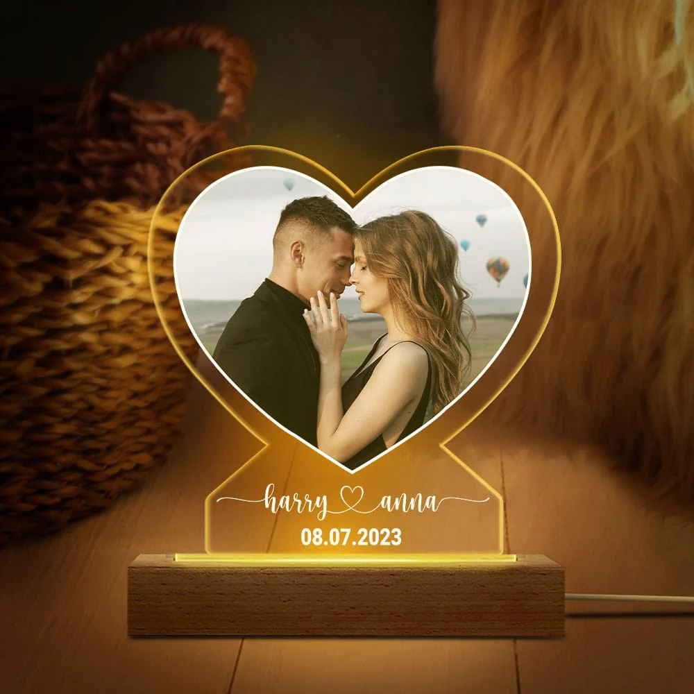 Custom Photo Anniversary Gift For Boyfriend And Girlfriend Acrylic Plaque LED Night Light DA199 890177 - Image 5