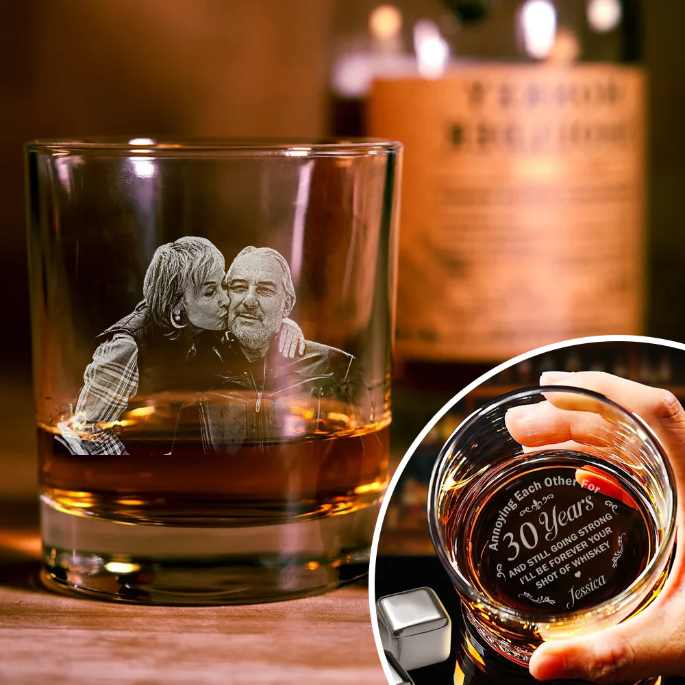 Custom Photo Annoying Each Other For Years Couple Whiskey Glass TH10 892945 - Image 4