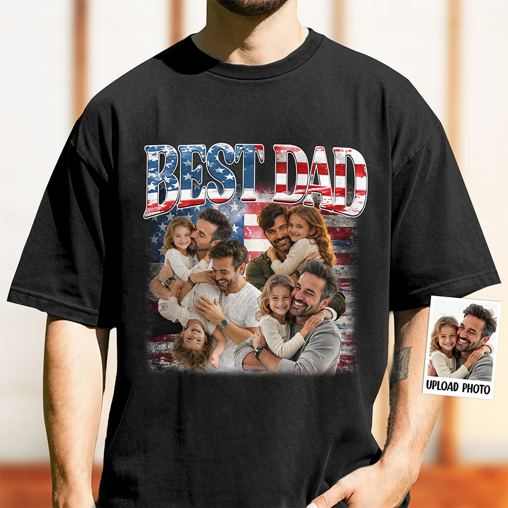Custom Photo Best America Dad Comfort Shirt TH10 169305 - Image 2