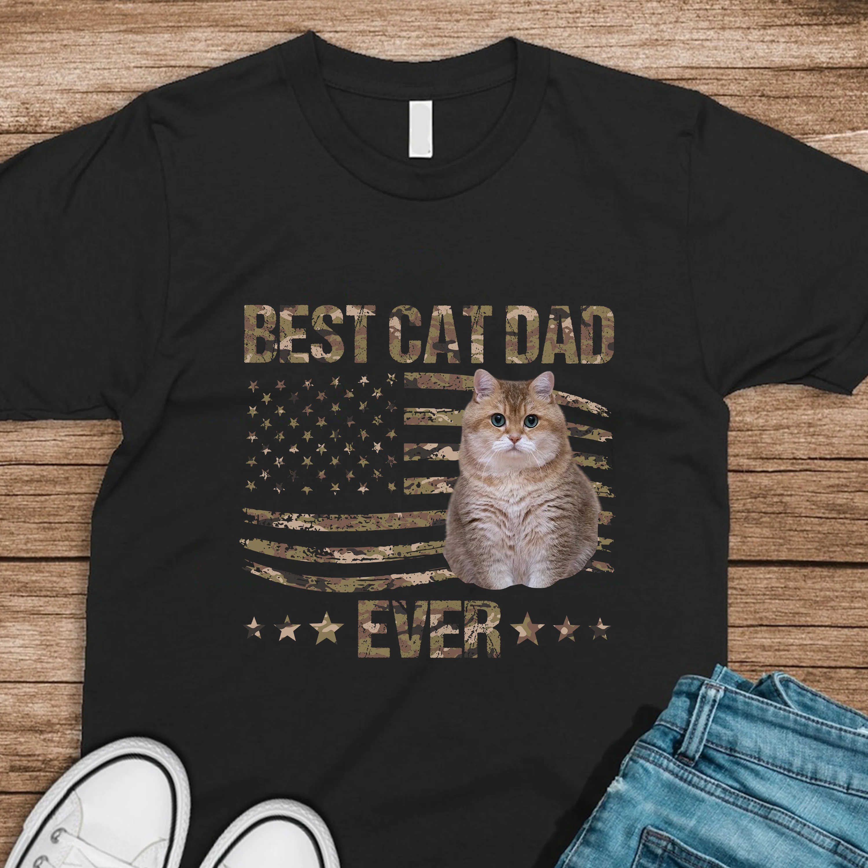 Custom Photo Best Cat Dad Ever Shirt TH10 892919 - Image 2