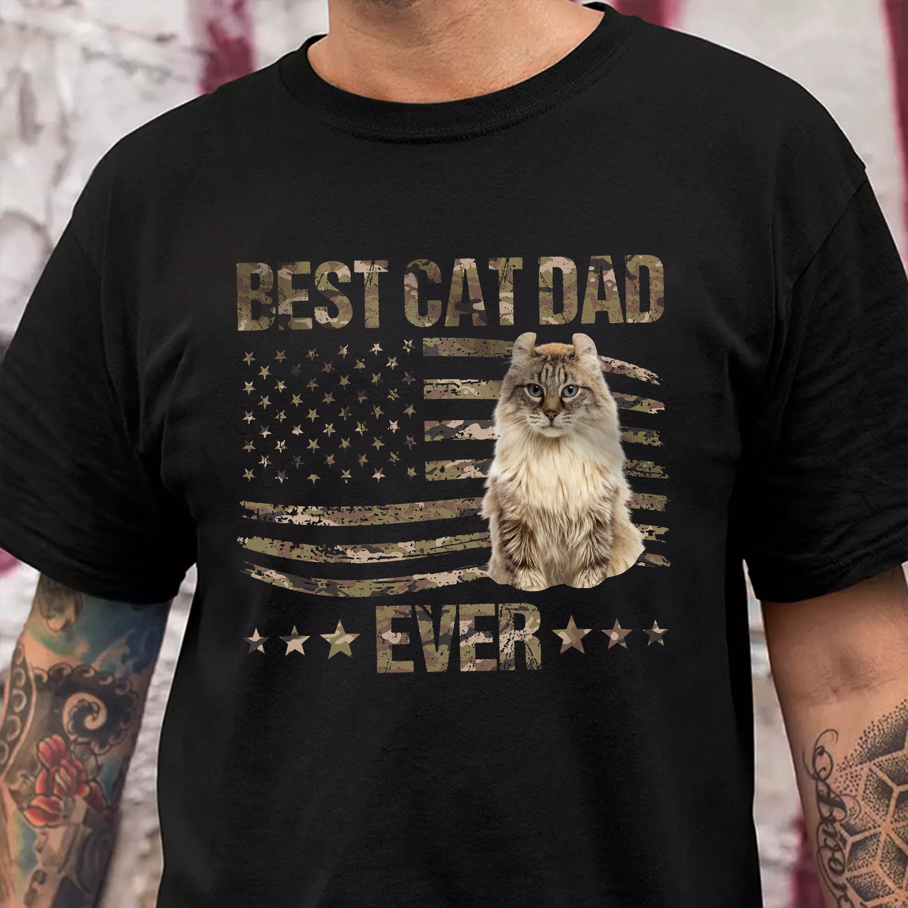 Custom Photo Best Cat Dad Ever Shirt TH10 892919 - Image 6