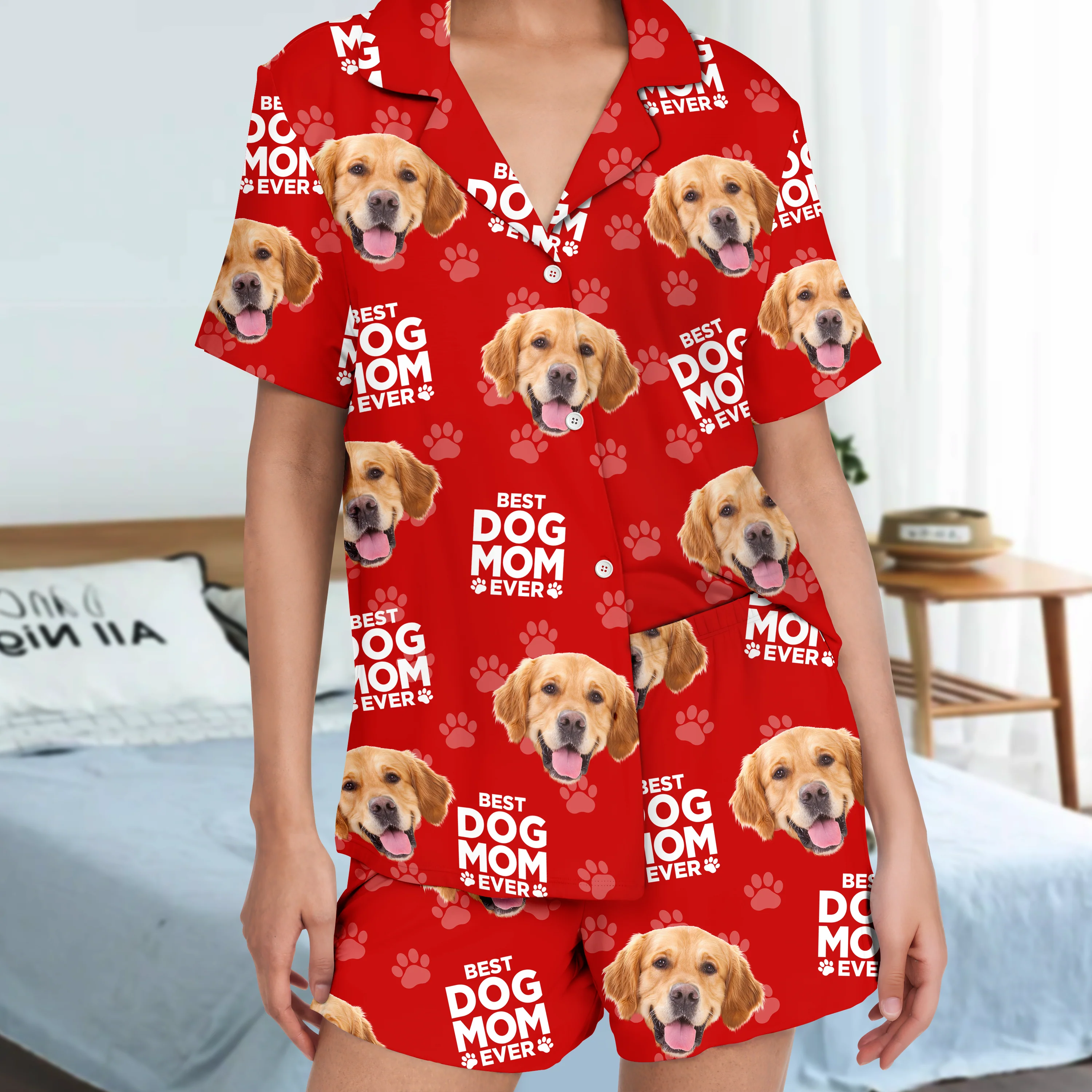 Custom Photo Best Dad Mom Ever For Pet Lover Short Pajamas TH10 894159 - Image 3