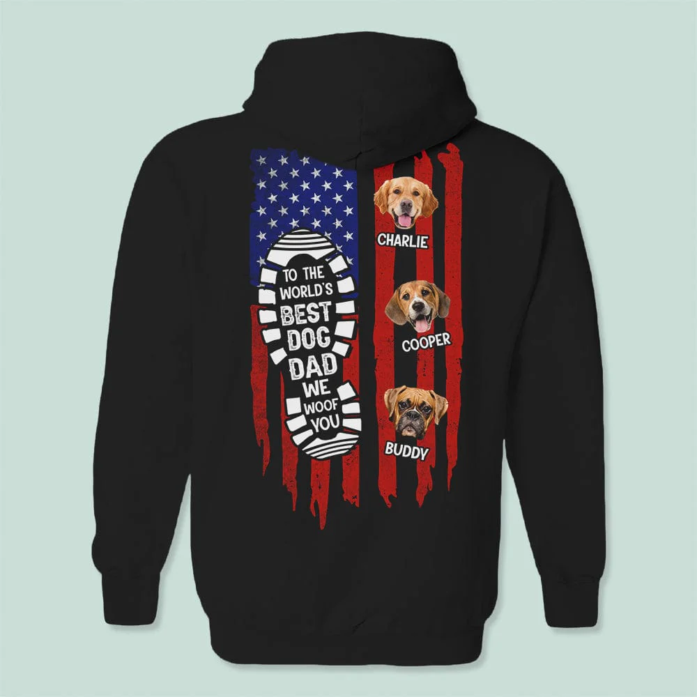 Custom Photo Best Dog Dad 4th Of July Shirt TA29 889411 - Image 2
