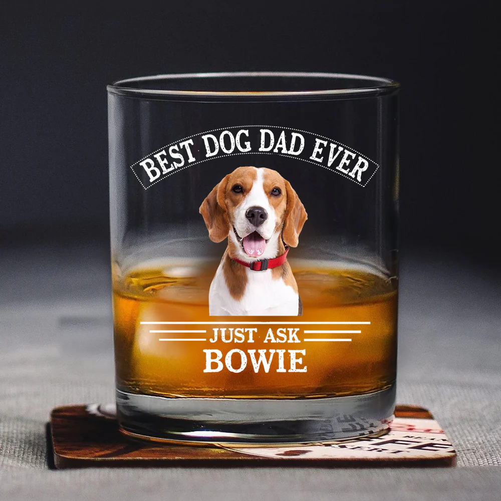 Custom Photo Best Dog Dad Ever Father's Day Whiskey Glass TH10 892913 - Image 5