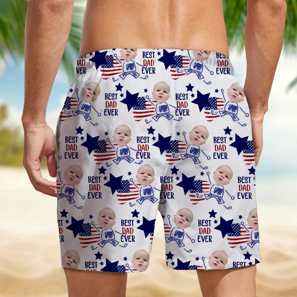 Custom Photo Best Dad Ever Beach Short For Summer TH10 892897 - Image 6