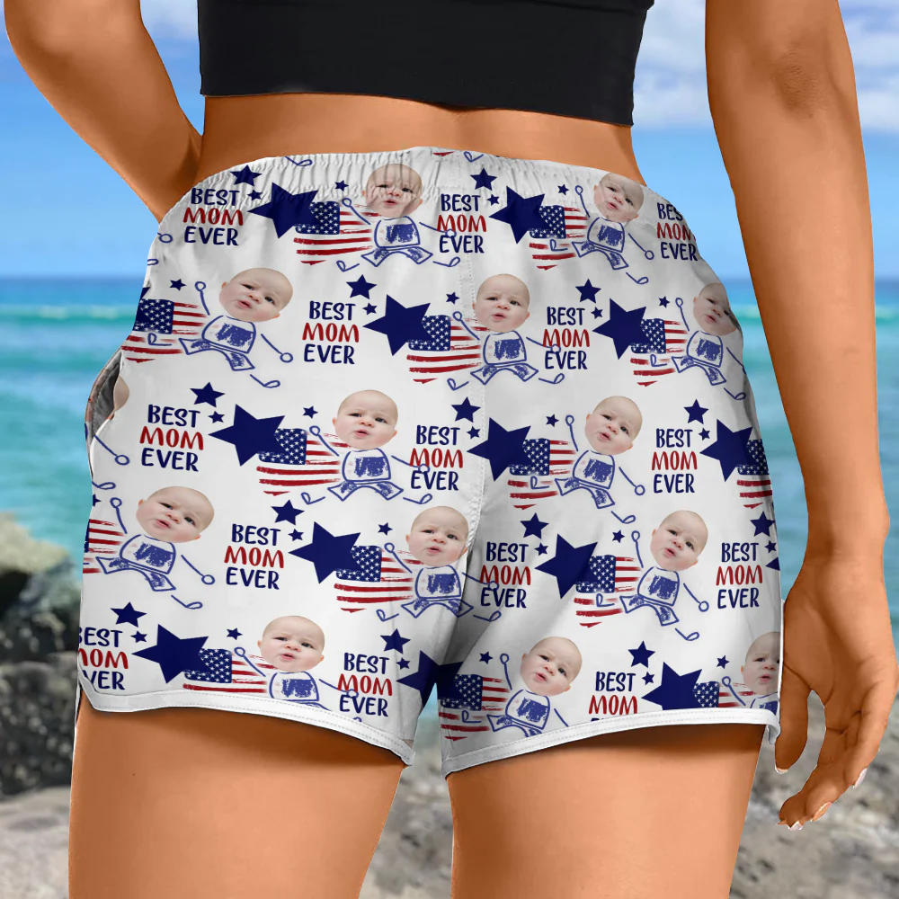Custom Photo Best Mom Ever Women's Beach Short For Summer TH10 892899 - Image 4