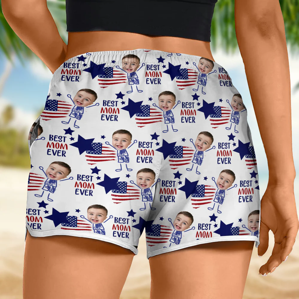Custom Photo Best Mom Ever Women's Beach Short For Summer TH10 892899 - Image 5