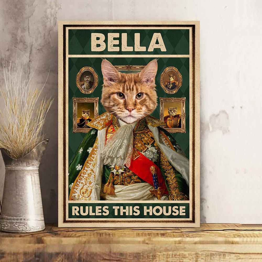 Custom Photo Cat Rules This House Cat Canvas N304 890173 - Image 3