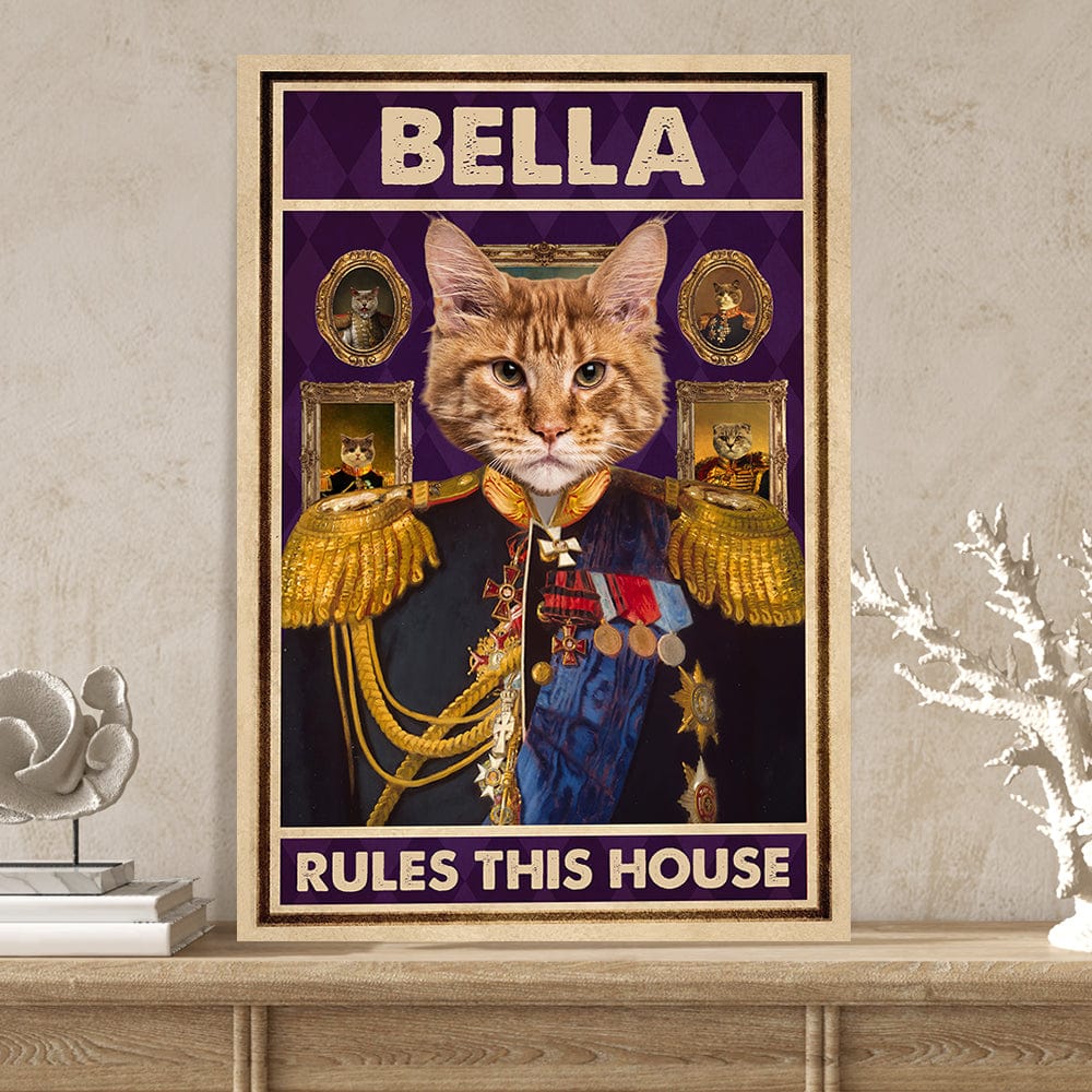 Custom Photo Cat Rules This House Cat Canvas N304 890173 - Image 4
