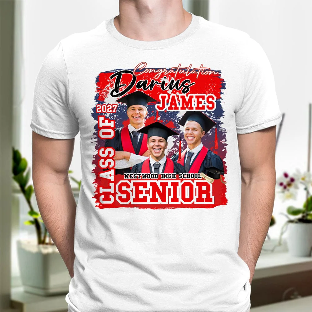 Custom Photo Class Of 2024 Graduation Shirt N304 890095 - Image 5