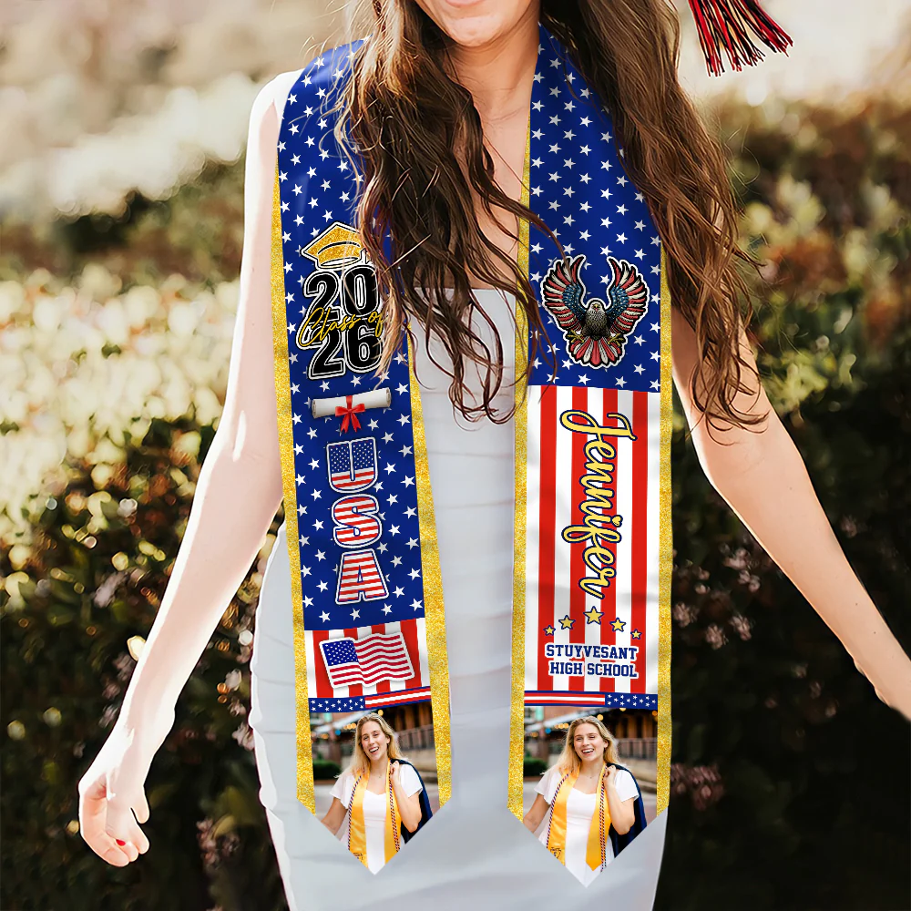 Custom Photo Class of 2026 America Stoles TH10 898355 - Image 5
