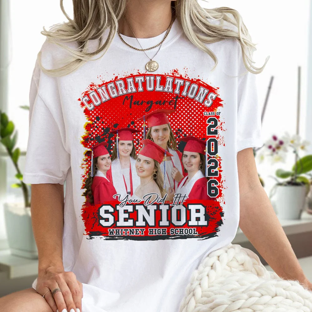 Custom Photo Congratualtions Senior Graduation Shirt N304 889841 - Image 3