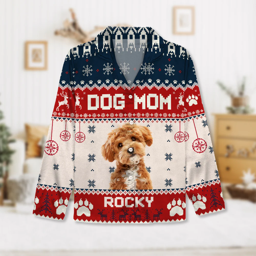 Custom Photo Dog Dad Dog Mom Christmas Pajamas TH10 894287 - Image 9
