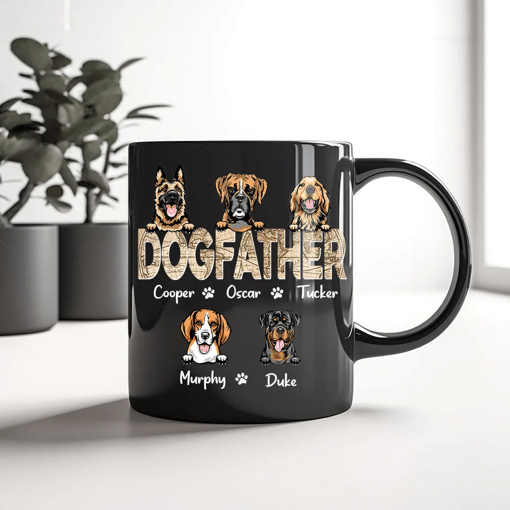 Custom Photo Dog Dad Vintage Map Mug N304 889395 - Image 2