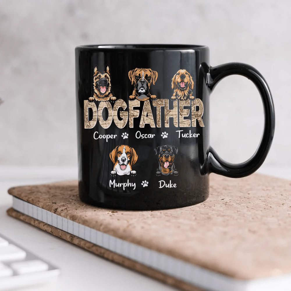 Custom Photo Dog Dad Vintage Map Mug N304 889395 - Image 4
