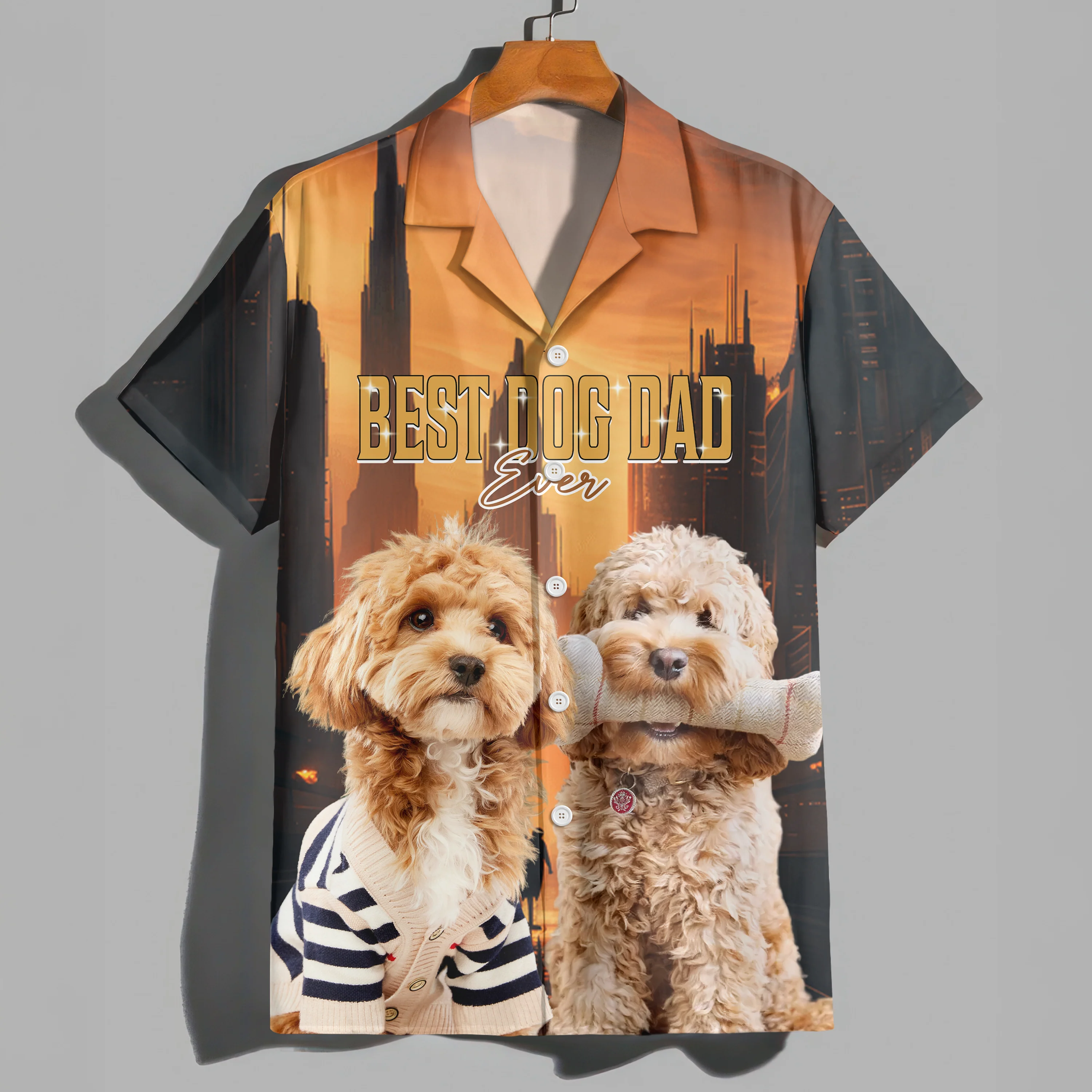 Custom Photo Dog Portrait Retro Style Hawaii Shirt TH10 892951 - Image 6