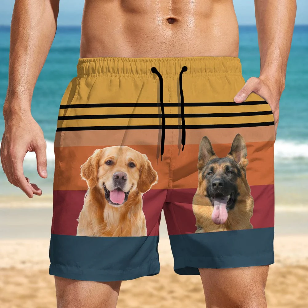 Custom Photo Dog Retro Beach Short TA29 889437 - Image 3