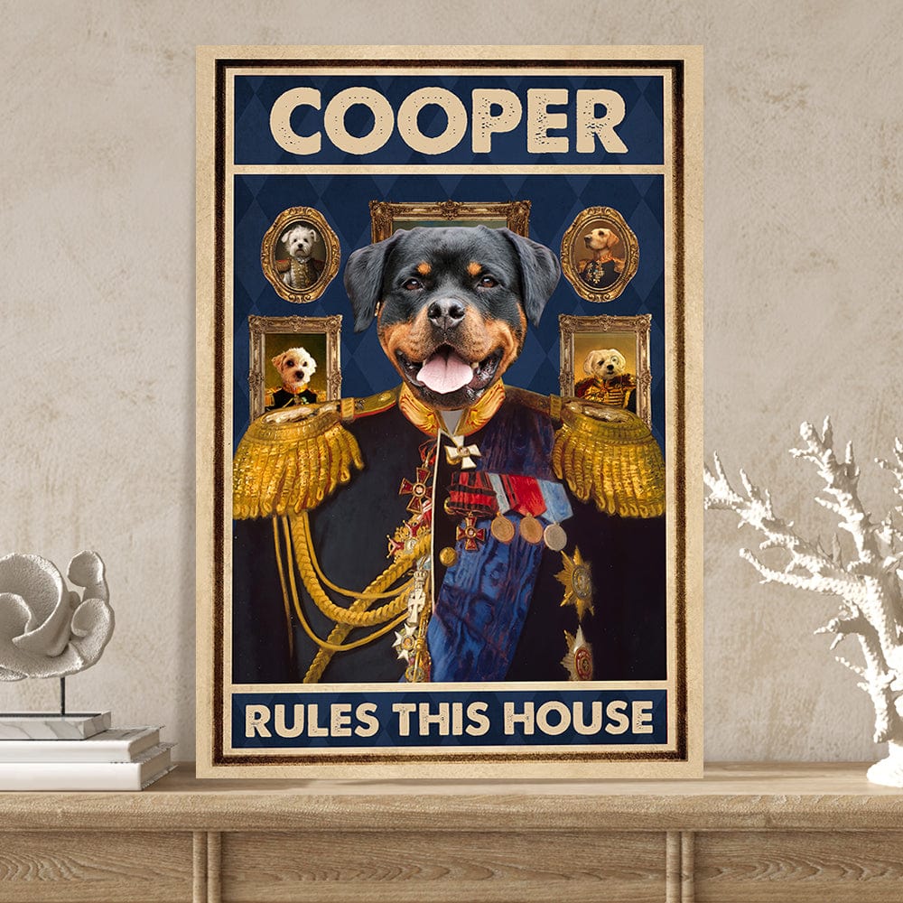 Custom Photo Dog Rules This House Dog Canvas N304 890171 - Image 5