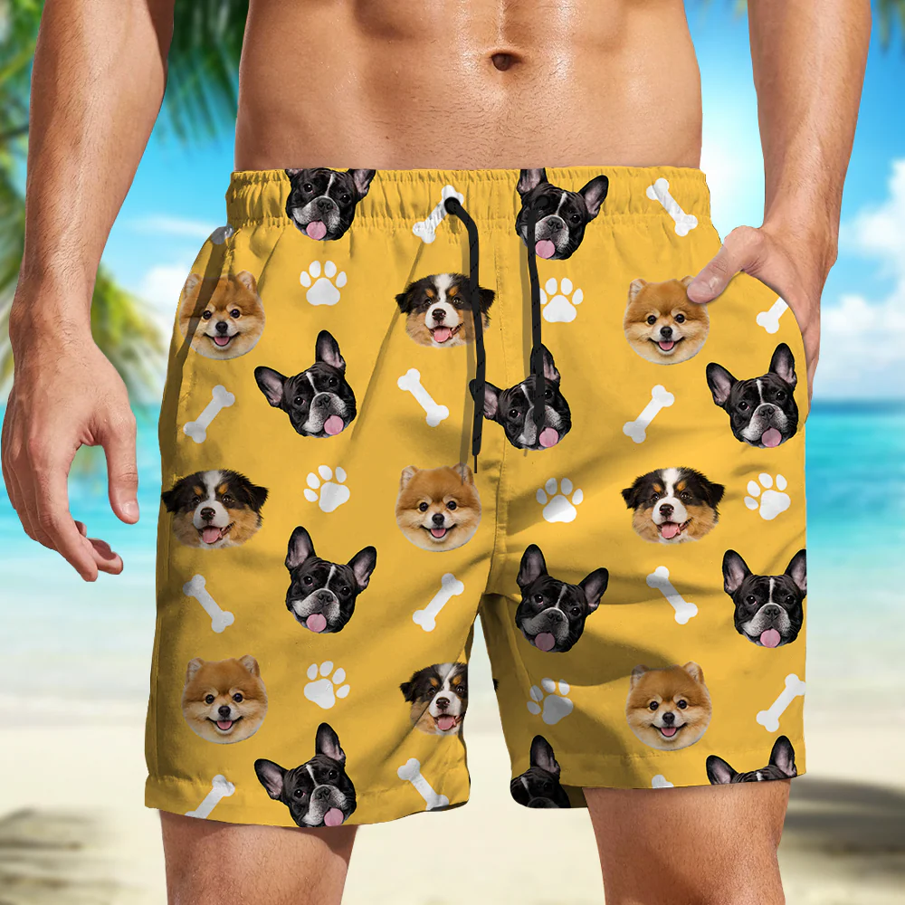 Custom Photo Face Dog With Bone Beach Short TH10 892763 - Image 4