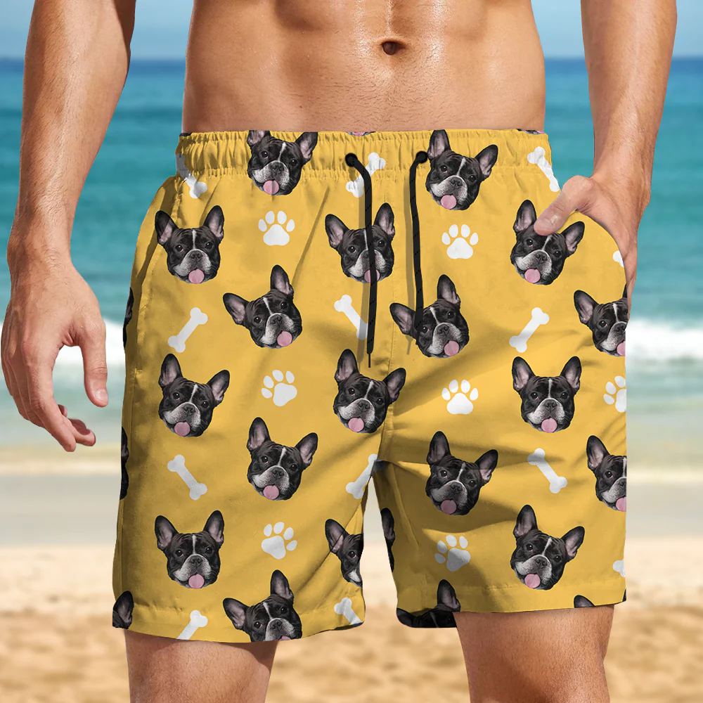 Custom Photo Face Dog With Bone Beach Short TH10 892763 - Image 5