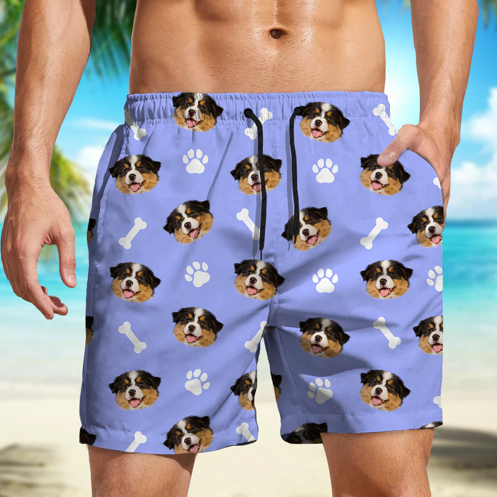 Custom Photo Face Dog With Bone Beach Short TH10 892763 - Image 7