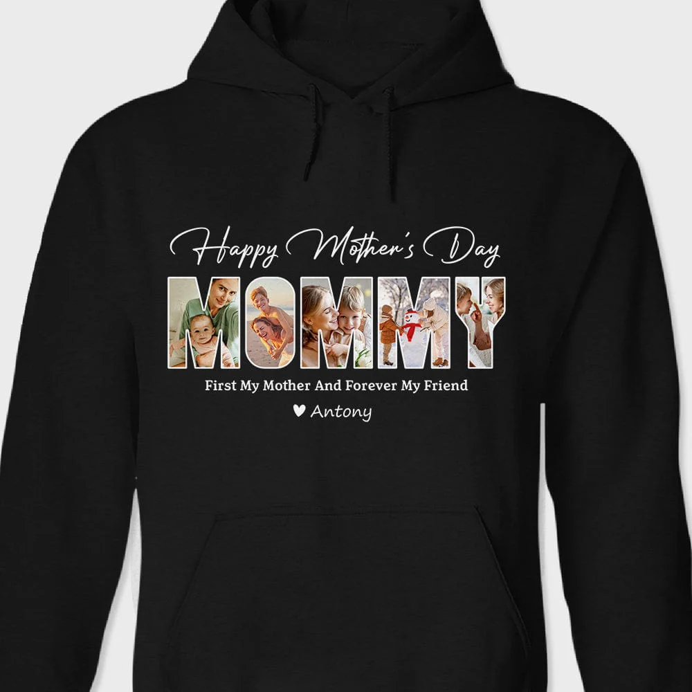 Custom Photo First Our Mother And Forever Our Friend Dark Shirt TA29 889183 - Image 4