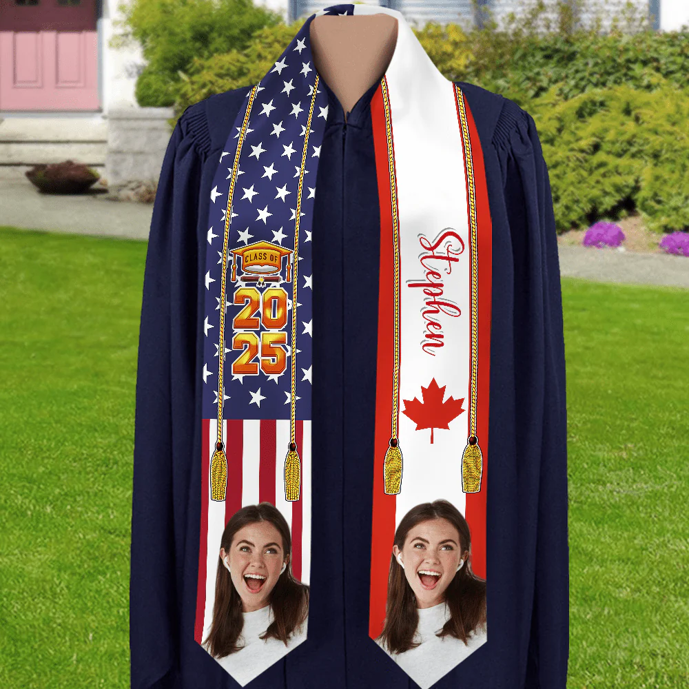 Custom Flag Nations Graduation Stoles Custom Photos N369 890695 - Image 10