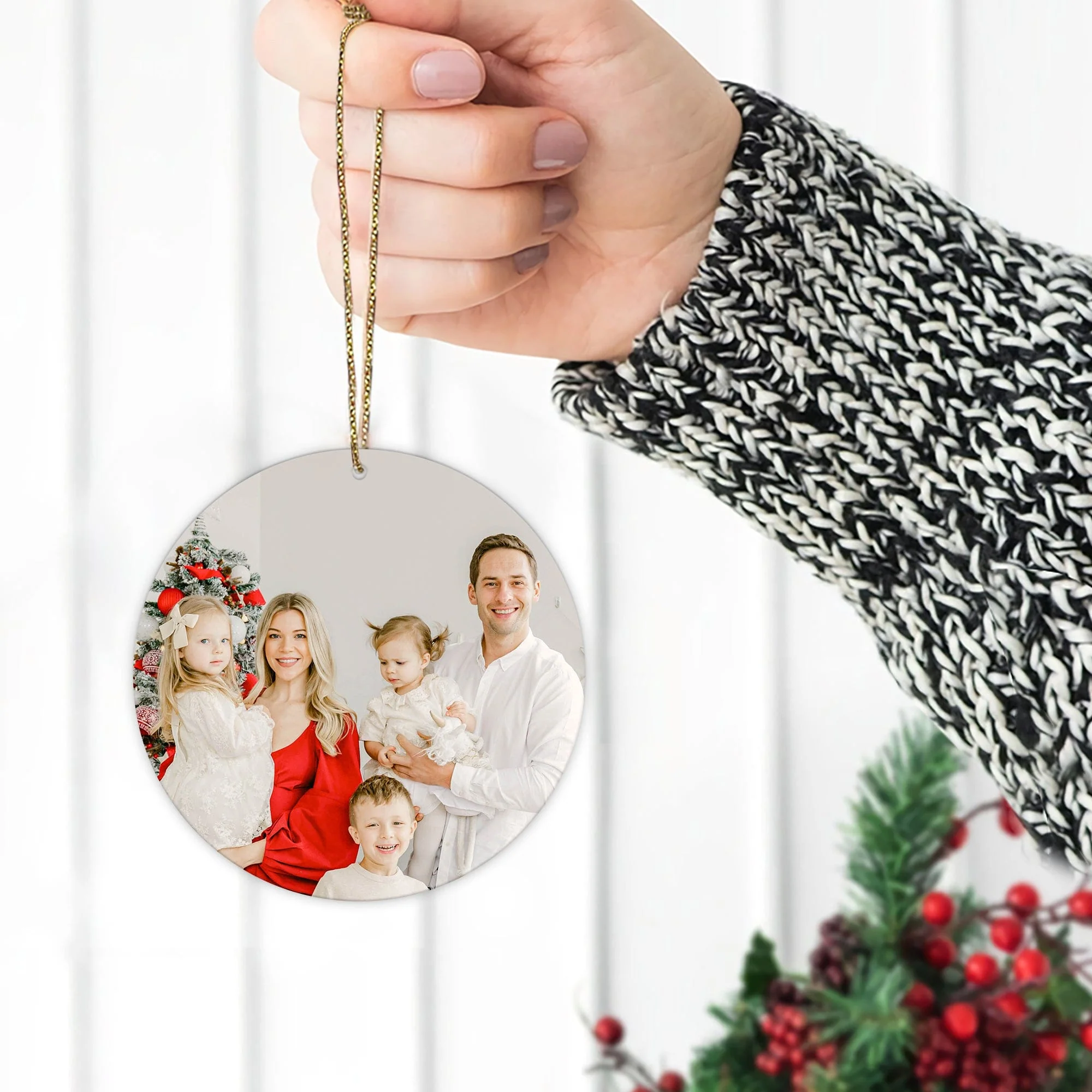Custom Photo For Christmas Ceramic Ornament TH10 891369 - Image 4