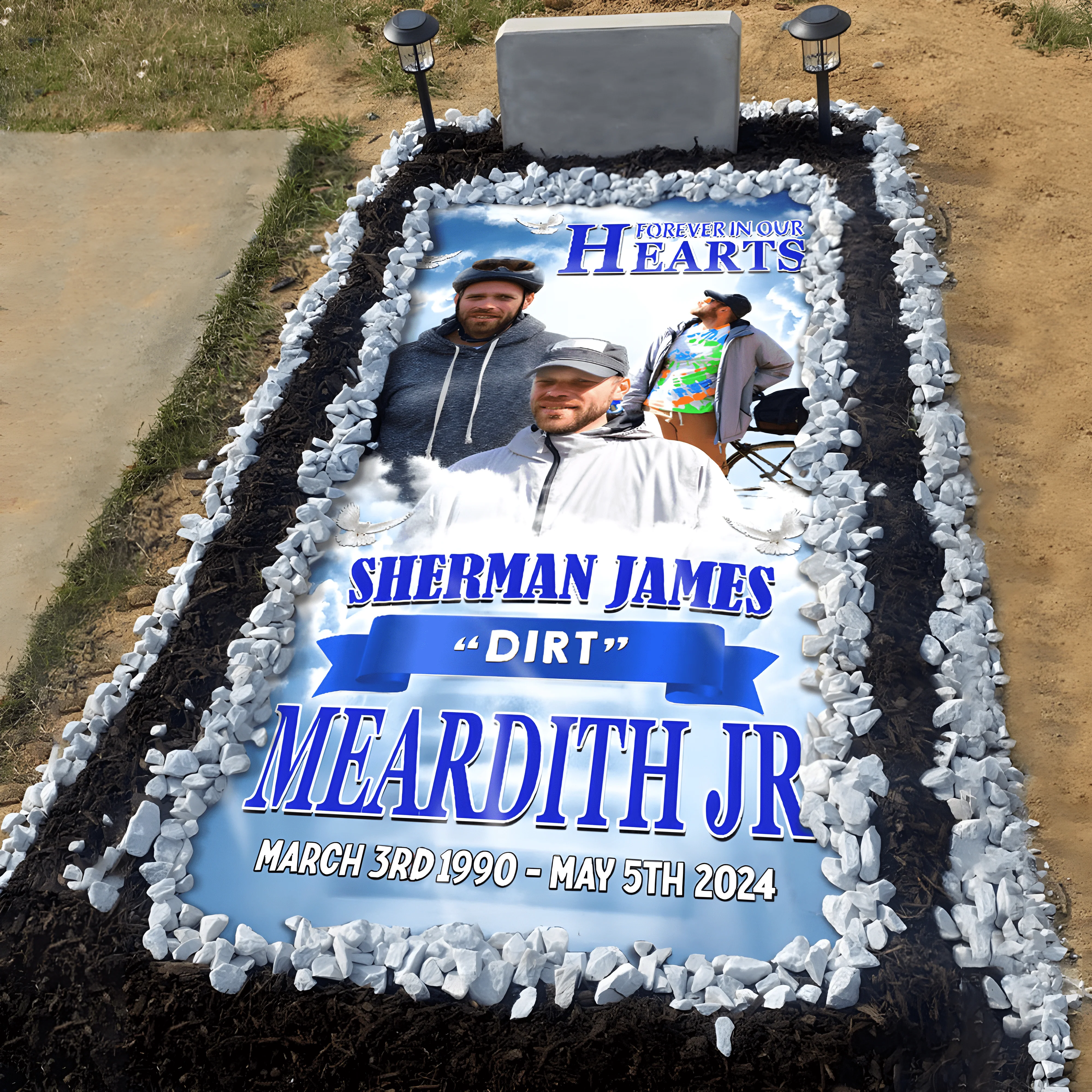 Custom Photo Forever Remembered Forever Missed In Heaven Memorial Grave Blanket N369 890505