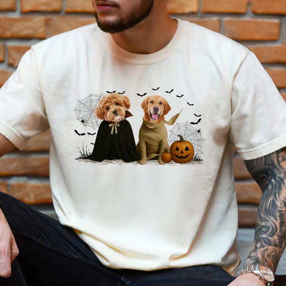 Custom Photo Gothic Halloween Comfort Shirt For Dog Lover TH10 896081 - Image 3