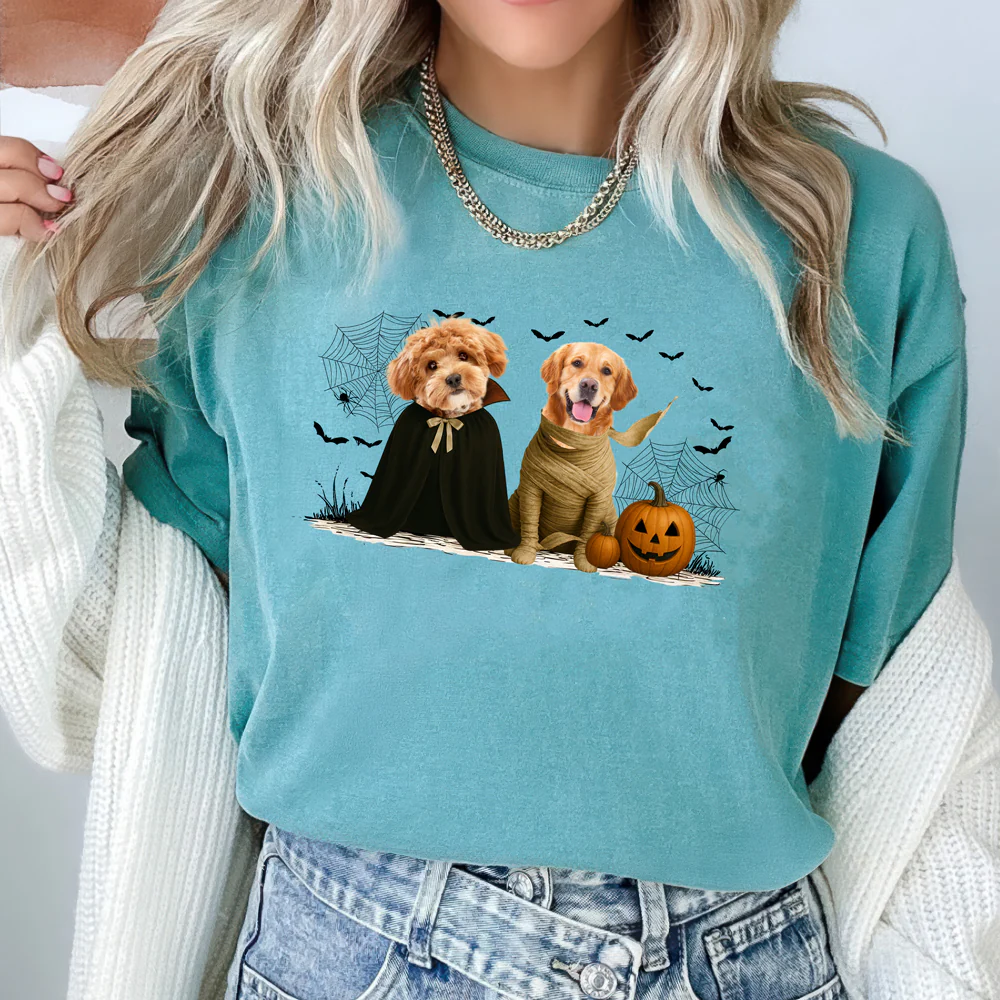 Custom Photo Gothic Halloween Comfort Shirt For Dog Lover TH10 896081 - Image 4