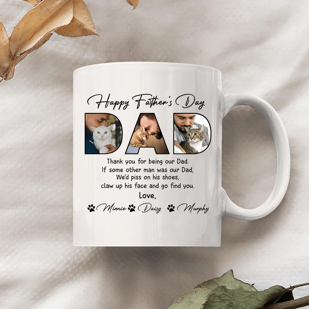 Custom Photo Happy Father's Day For Cat Lover Mug TH10 N304 890907 - Image 2