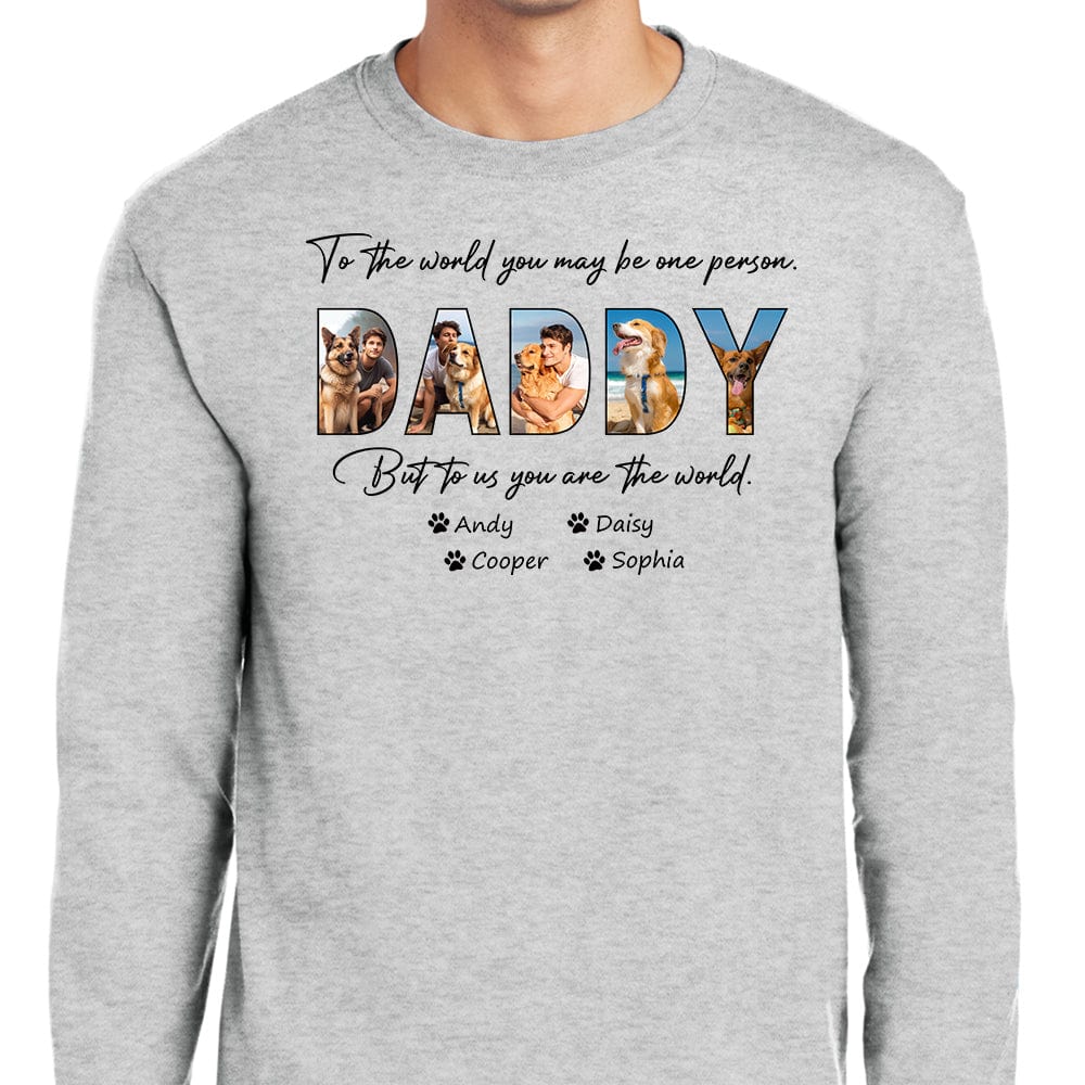 Custom Photo Happy Father's Day To My World Shirt TA29 889261 - Image 2