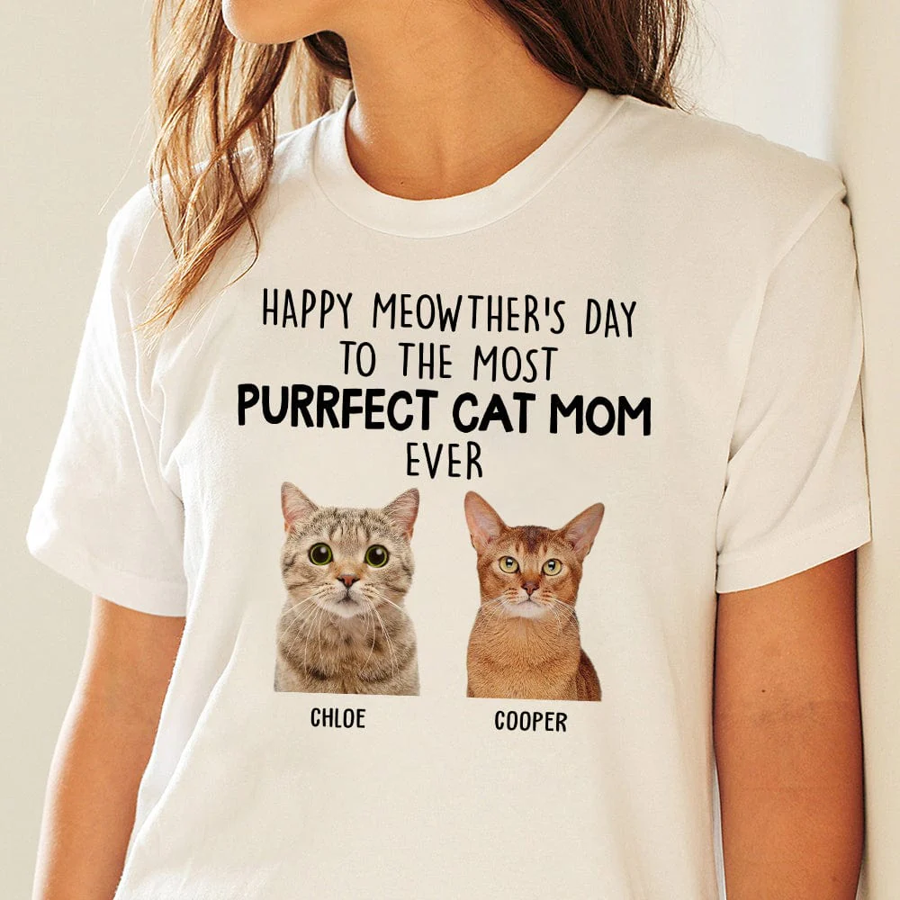 Custom Photo Happy Moewther's Day To The Most Purrfect Cat Mom Ever NHS87 889083