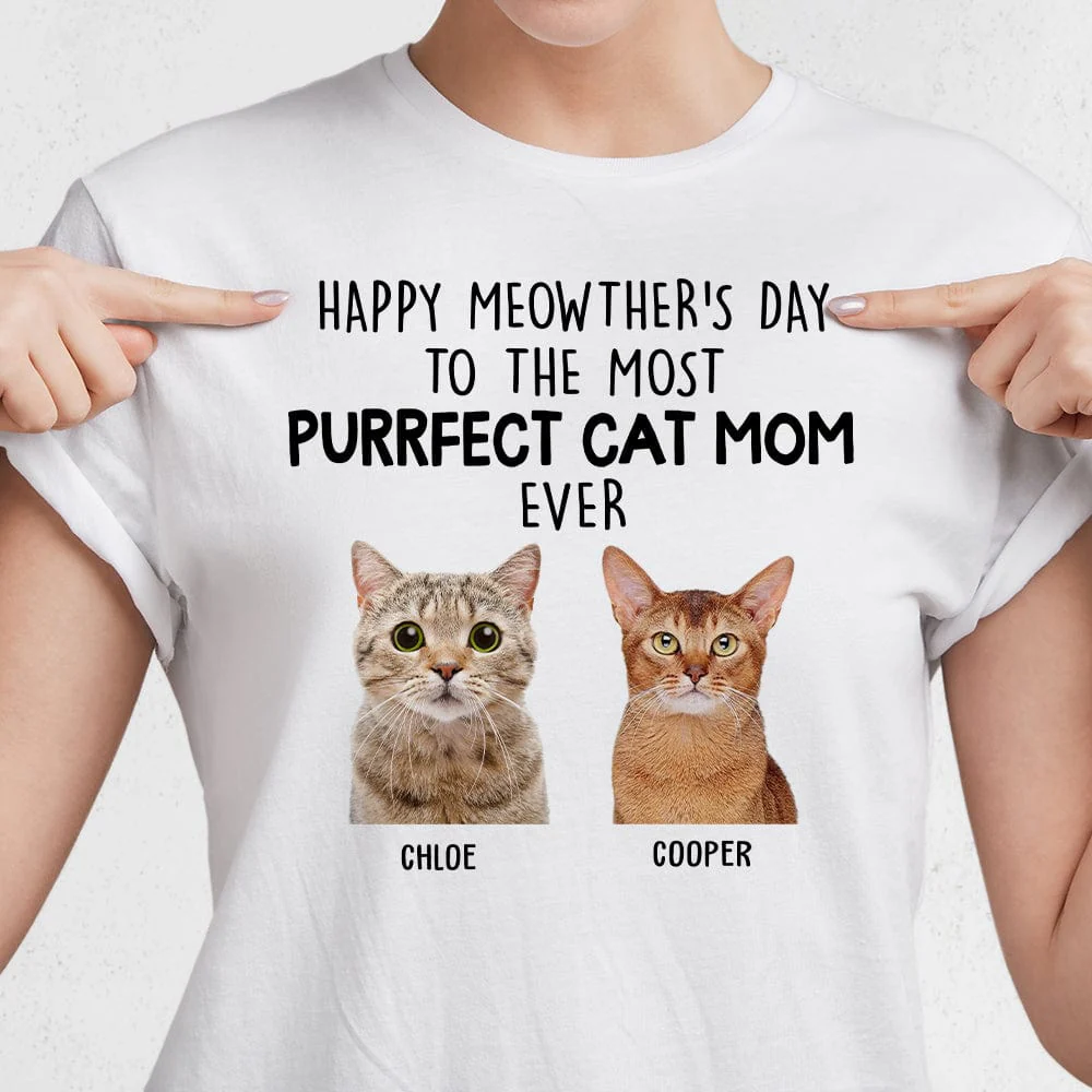 Custom Photo Happy Moewther's Day To The Most Purrfect Cat Mom Ever NHS87 889083 - Image 3