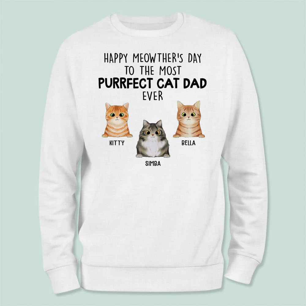 Custom Photo Happy Moewther's Day To The Most Purrfect Cat Dad Ever N304 889085 - Image 2