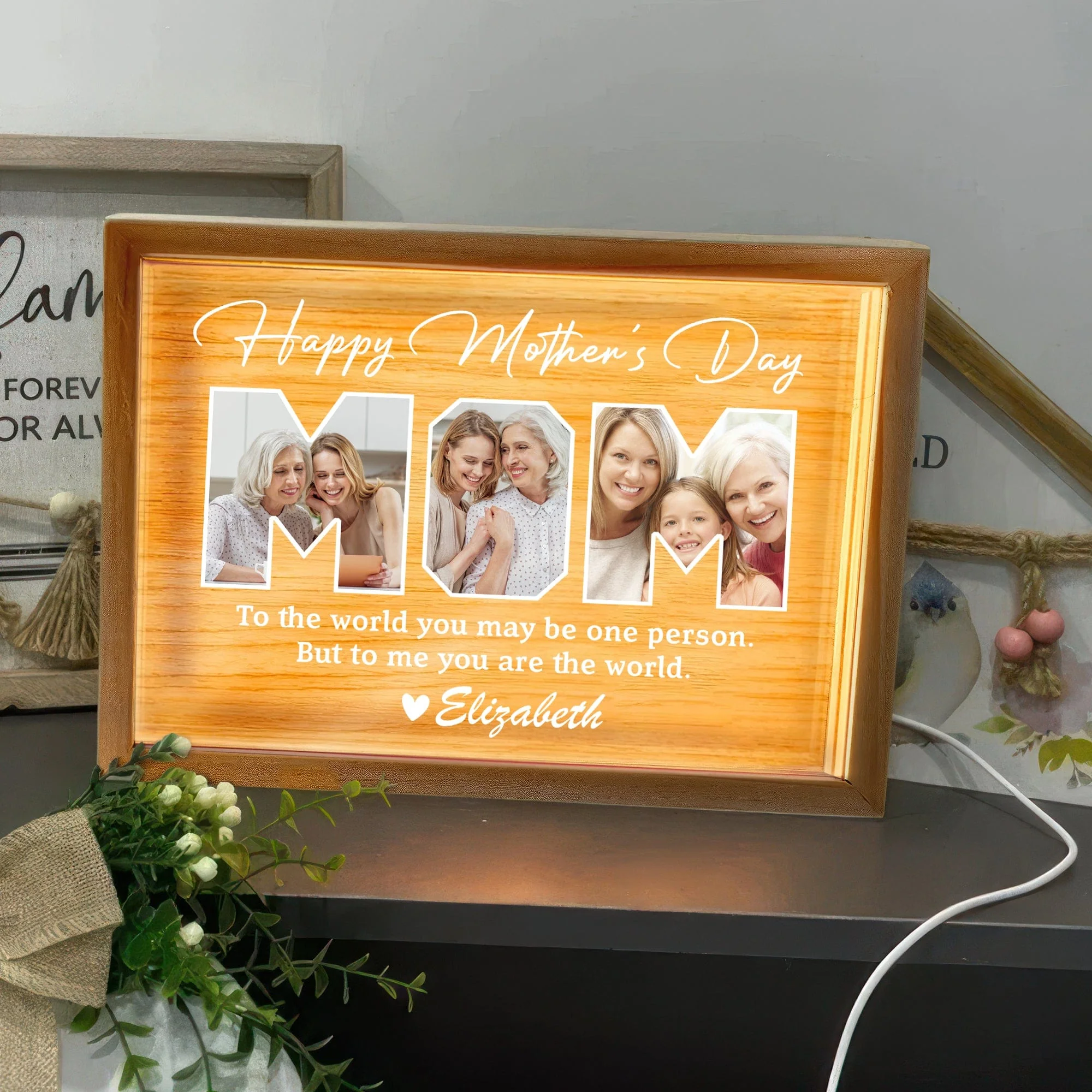 Custom Photo Happy Mother's Day Light Box TA29 890285 - Image 2