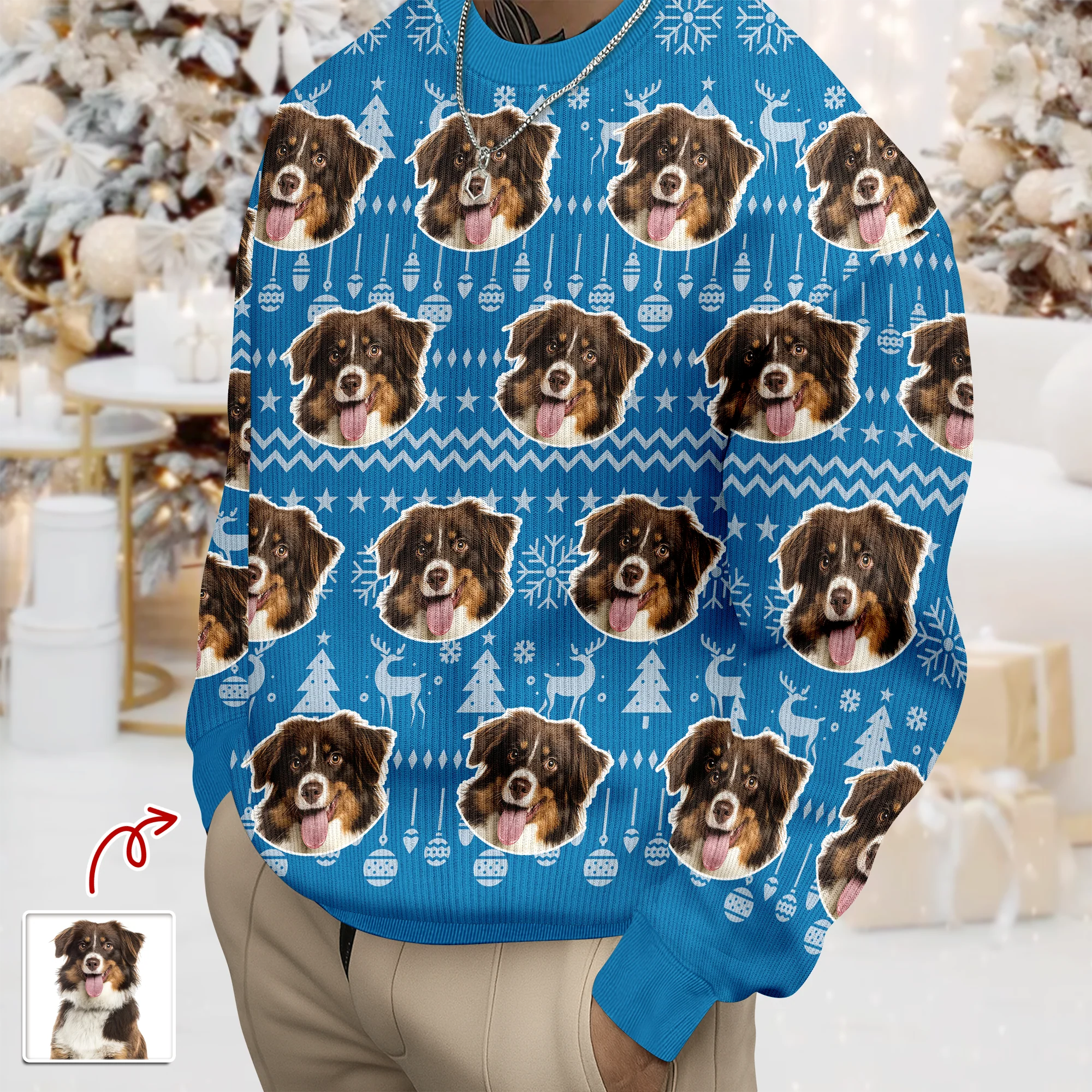 Custom Photo Have A Pawesome Christmas Ugly Sweater TH10 896291 - Image 5