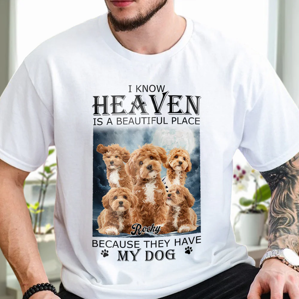Custom Photo Heaven Have My Pet Memorial Bright Shirt TH10 892493 - Image 6