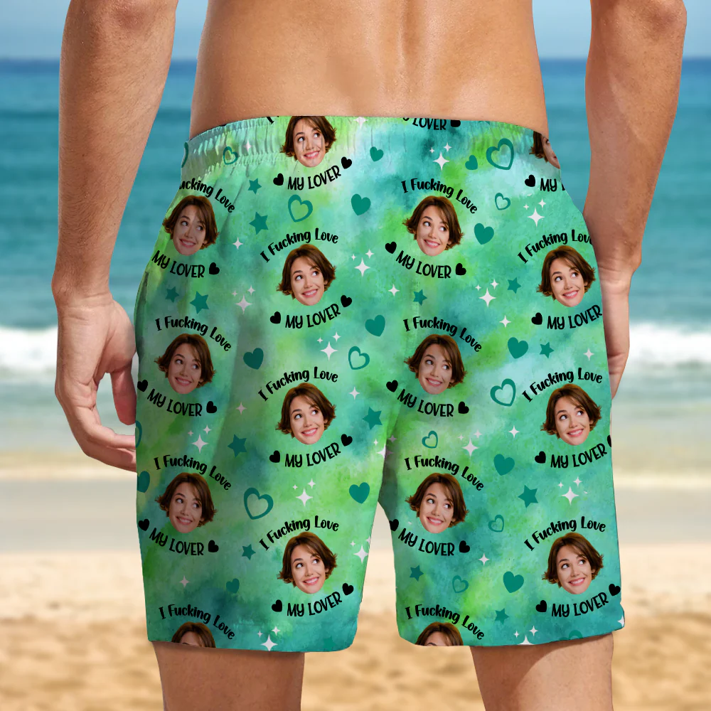 Custom Photo I Fking Love My Lover Beach Short For Couple TH10 892825 - Image 7