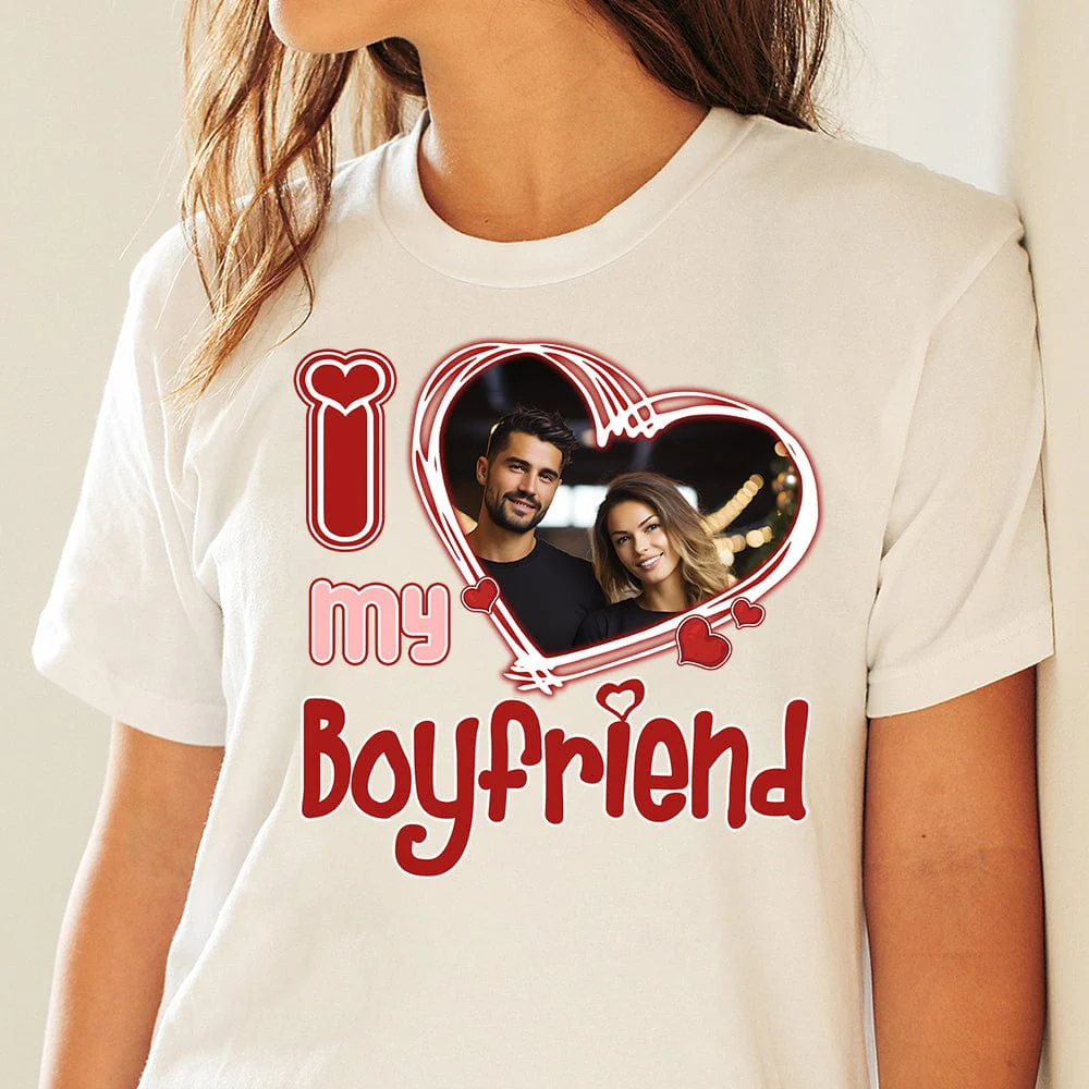 Custom Photo I Love Him/Her Valentine Shirt K228 890125